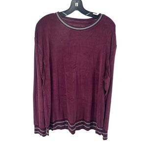 American Eagle Outfitters velvet Pullover Sweatshirt Standard Fit Purple Size XL